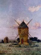 unknow artist Windmill near Guerande Germany oil painting artist